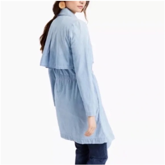 INC International Concepts Women's Blue Draped Chambray Jacket Large - Picture 2 of 16